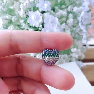 Rainbow Open My Heart Clip Charm